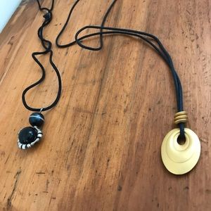 Leather bound necklaces